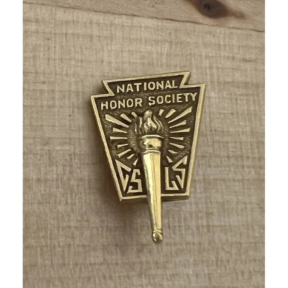 National Honor Society Lapel Pin Gold Filled Vtg Marked‎ T GF